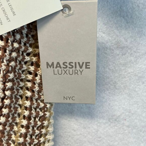 MASSIVE Luxury Men’s Small Knit Crocheted Sweater Polo Shirt Grandpa Resort NWT - Picture 5 of 15